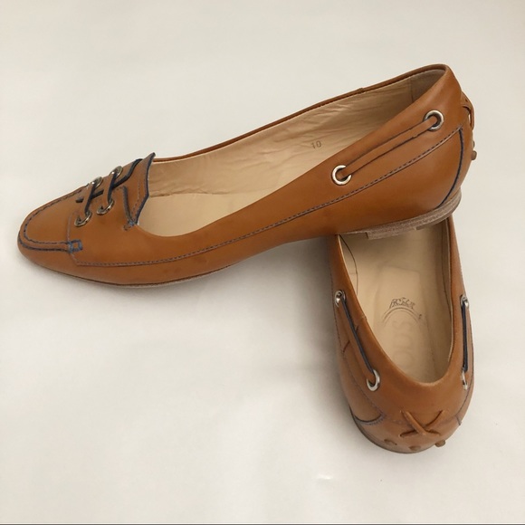 Tod’s Leather Ballerina Loafer Slip On Flats - Picture 10 of 11